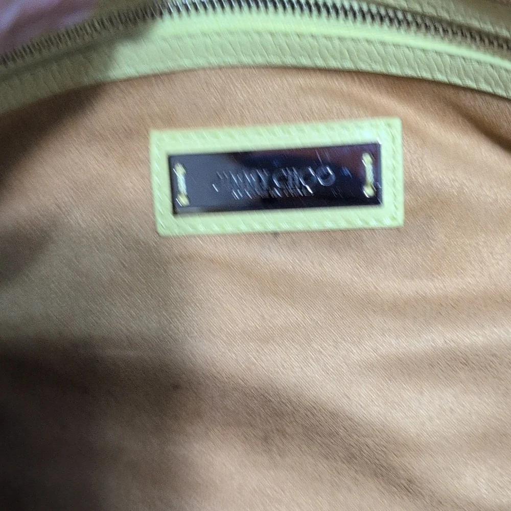 Jimmy Choo Rosalie Color Block  Yellow and Taupe 2 Way Satchel - RARE🔥🔥